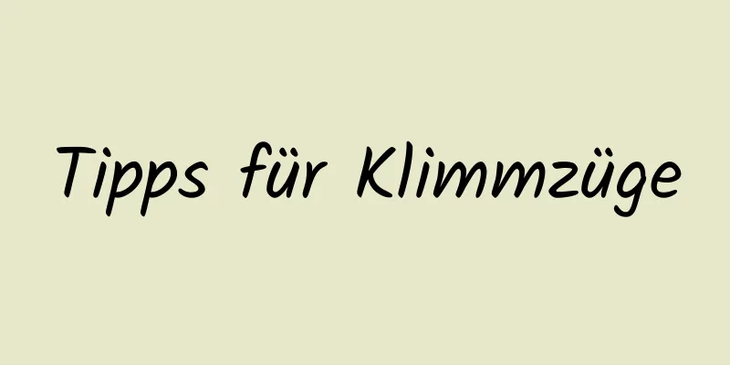 Tipps für Klimmzüge