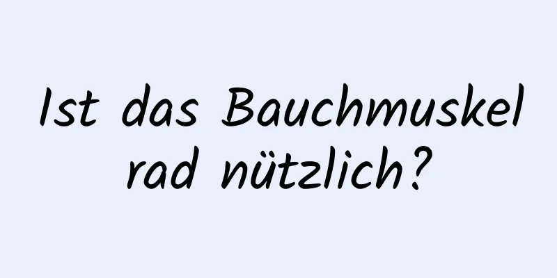 Ist das Bauchmuskelrad nützlich?
