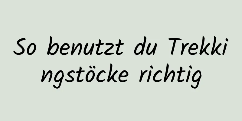 So benutzt du Trekkingstöcke richtig