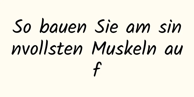 So bauen Sie am sinnvollsten Muskeln auf