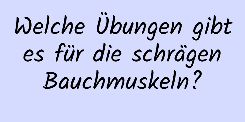 Welche Übungen gibt es für die schrägen Bauchmuskeln?