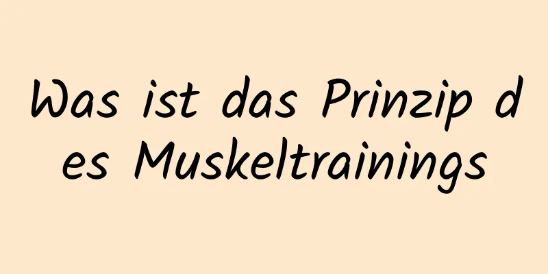 Was ist das Prinzip des Muskeltrainings