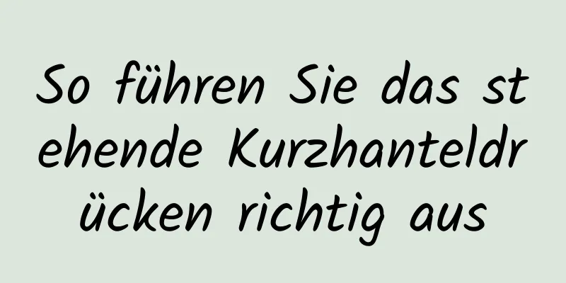 So führen Sie das stehende Kurzhanteldrücken richtig aus