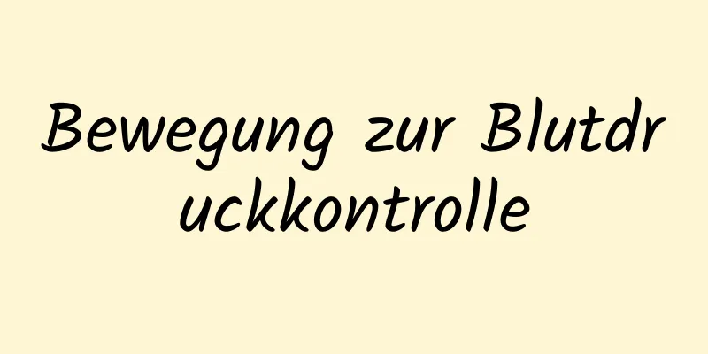 Bewegung zur Blutdruckkontrolle