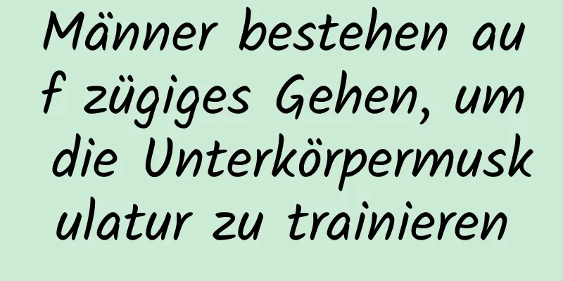 Männer bestehen auf zügiges Gehen, um die Unterkörpermuskulatur zu trainieren