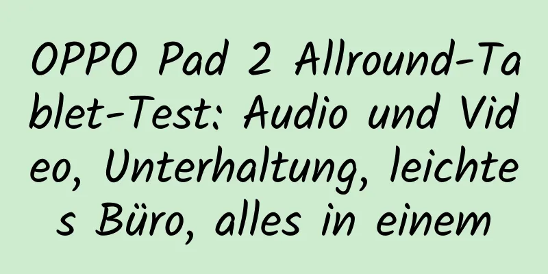 OPPO Pad 2 Allround-Tablet-Test: Audio und Video, Unterhaltung, leichtes Büro, alles in einem