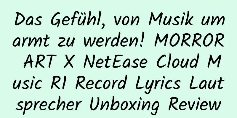 Das Gefühl, von Musik umarmt zu werden! MORROR ART X NetEase Cloud Music R1 Record Lyrics Lautsprecher Unboxing Review