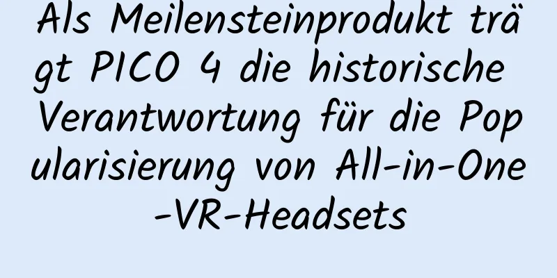 Als Meilensteinprodukt trägt PICO 4 die historische Verantwortung für die Popularisierung von All-in-One-VR-Headsets