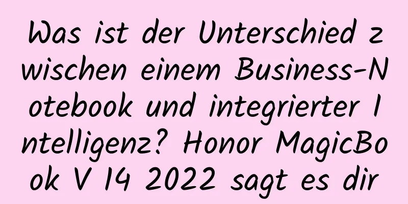 Was ist der Unterschied zwischen einem Business-Notebook und integrierter Intelligenz? Honor MagicBook V 14 2022 sagt es dir