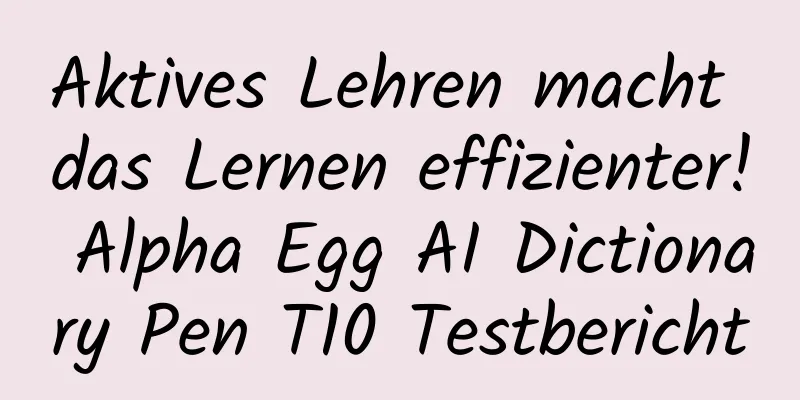 Aktives Lehren macht das Lernen effizienter! Alpha Egg AI Dictionary Pen T10 Testbericht