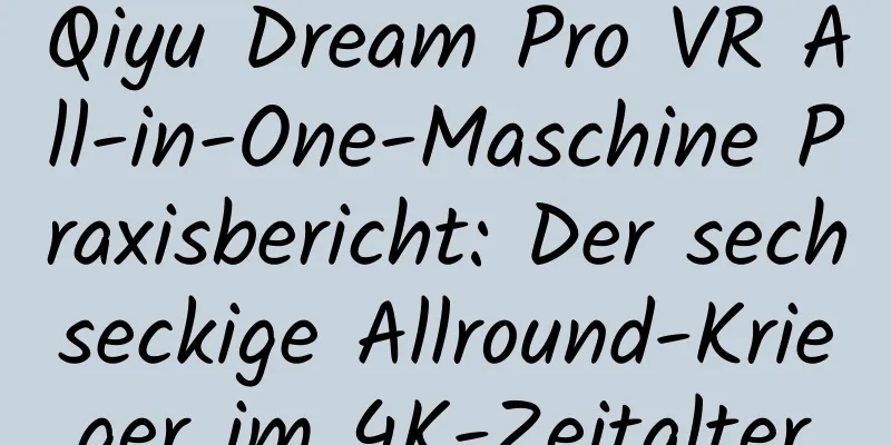 Qiyu Dream Pro VR All-in-One-Maschine Praxisbericht: Der sechseckige Allround-Krieger im 4K-Zeitalter