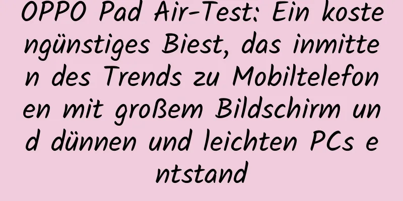 OPPO Pad Air-Test: Ein kostengünstiges Biest, das inmitten des Trends zu Mobiltelefonen mit großem Bildschirm und dünnen und leichten PCs entstand