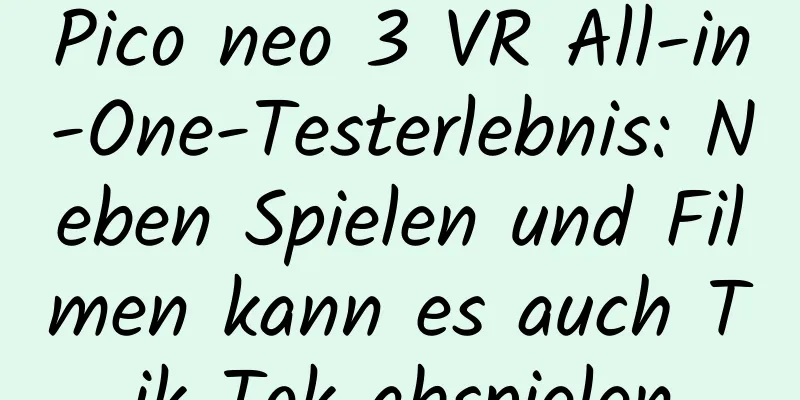 Pico neo 3 VR All-in-One-Testerlebnis: Neben Spielen und Filmen kann es auch Tik Tok abspielen