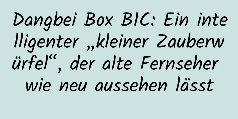 Dangbei Box B1C: Ein intelligenter „kleiner Zauberwürfel“, der alte Fernseher wie neu aussehen lässt