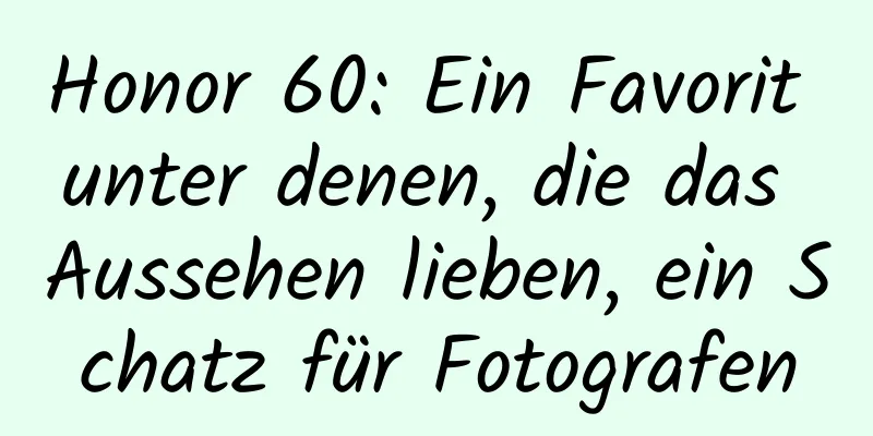 Honor 60: Ein Favorit unter denen, die das Aussehen lieben, ein Schatz für Fotografen