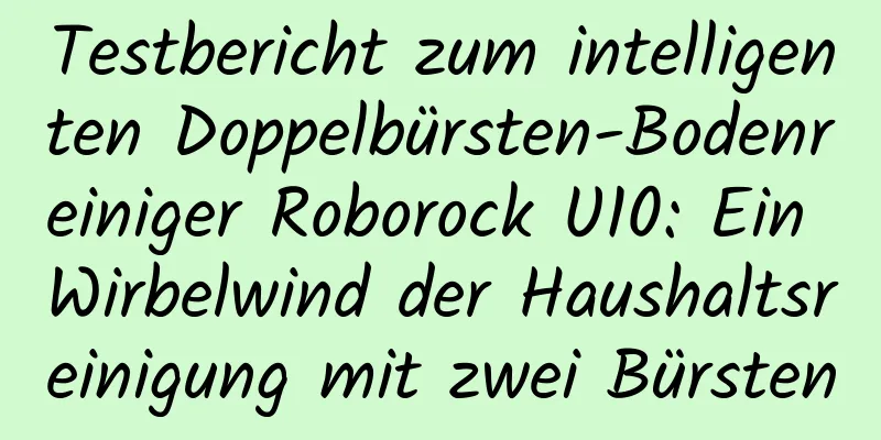 Testbericht zum intelligenten Doppelbürsten-Bodenreiniger Roborock U10: Ein Wirbelwind der Haushaltsreinigung mit zwei Bürsten