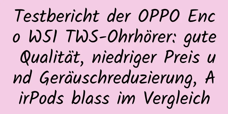 Testbericht der OPPO Enco W51 TWS-Ohrhörer: gute Qualität, niedriger Preis und Geräuschreduzierung, AirPods blass im Vergleich