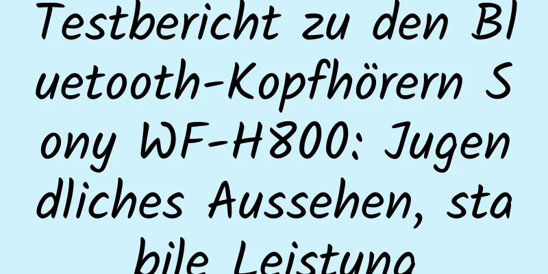Testbericht zu den Bluetooth-Kopfhörern Sony WF-H800: Jugendliches Aussehen, stabile Leistung