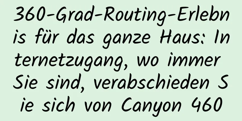 360-Grad-Routing-Erlebnis für das ganze Haus: Internetzugang, wo immer Sie sind, verabschieden Sie sich von Canyon 460