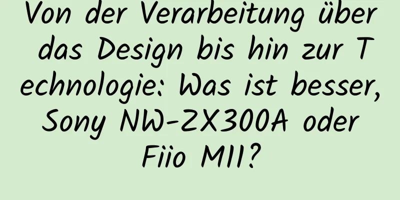 Von der Verarbeitung über das Design bis hin zur Technologie: Was ist besser, Sony NW-ZX300A oder Fiio M11?