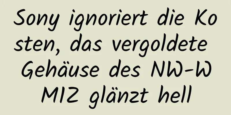 Sony ignoriert die Kosten, das vergoldete Gehäuse des NW-WM1Z glänzt hell
