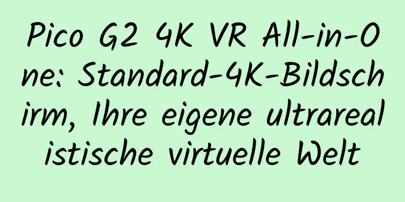 Pico G2 4K VR All-in-One: Standard-4K-Bildschirm, Ihre eigene ultrarealistische virtuelle Welt