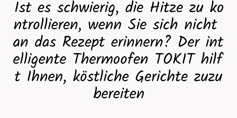 Ist es schwierig, die Hitze zu kontrollieren, wenn Sie sich nicht an das Rezept erinnern? Der intelligente Thermoofen TOKIT hilft Ihnen, köstliche Gerichte zuzubereiten