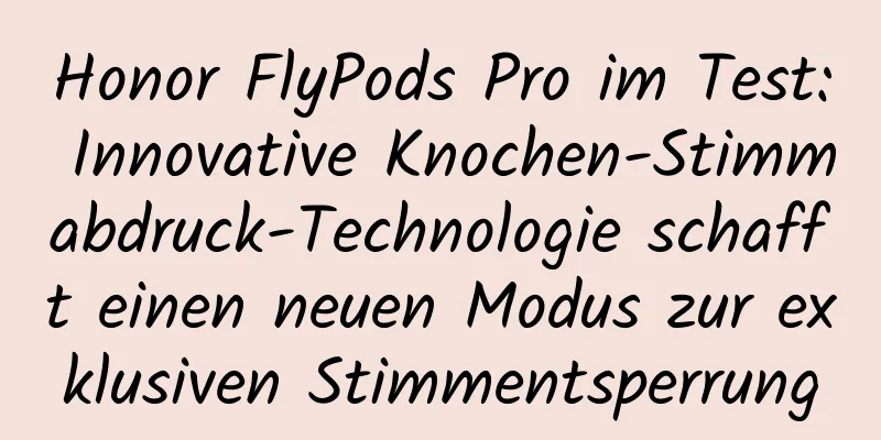Honor FlyPods Pro im Test: Innovative Knochen-Stimmabdruck-Technologie schafft einen neuen Modus zur exklusiven Stimmentsperrung