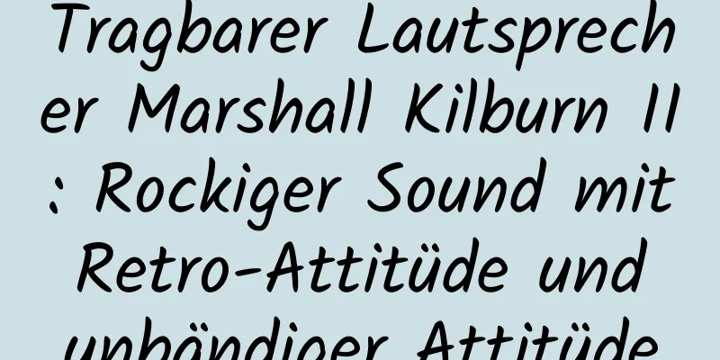 Tragbarer Lautsprecher Marshall Kilburn II: Rockiger Sound mit Retro-Attitüde und unbändiger Attitüde
