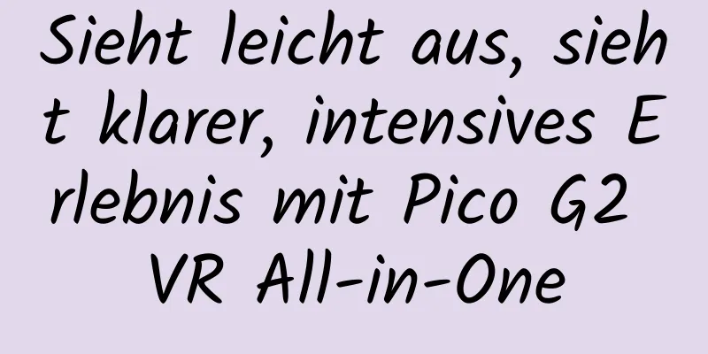 Sieht leicht aus, sieht klarer, intensives Erlebnis mit Pico G2 VR All-in-One
