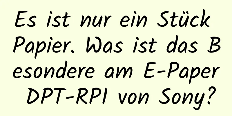 Es ist nur ein Stück Papier. Was ist das Besondere am E-Paper DPT-RP1 von Sony?