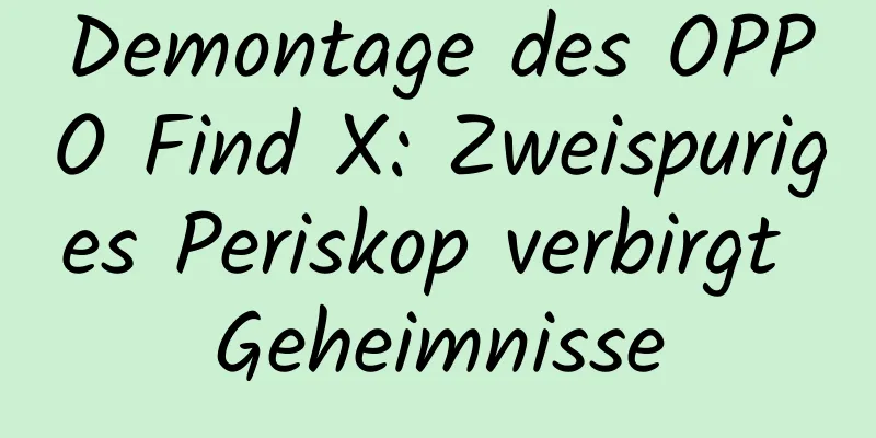 Demontage des OPPO Find X: Zweispuriges Periskop verbirgt Geheimnisse