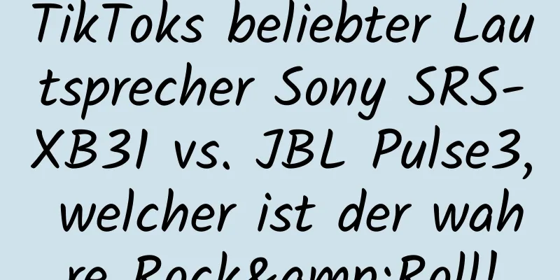 TikToks beliebter Lautsprecher Sony SRS-XB31 vs. JBL Pulse3, welcher ist der wahre Rock&Roll!