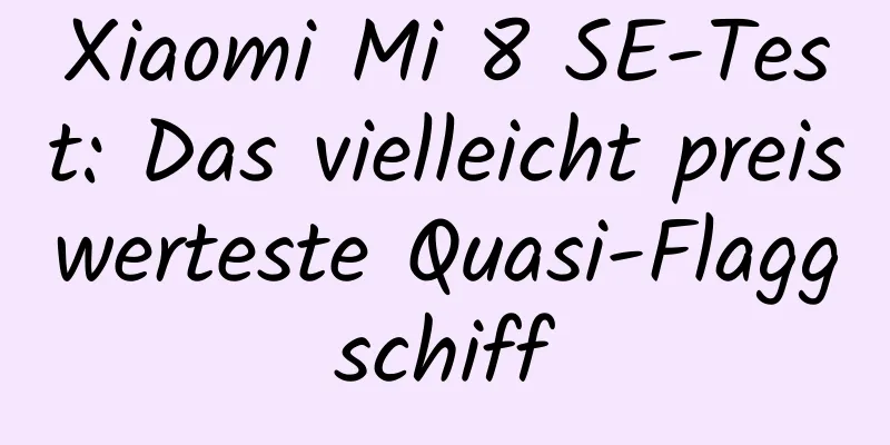Xiaomi Mi 8 SE-Test: Das vielleicht preiswerteste Quasi-Flaggschiff