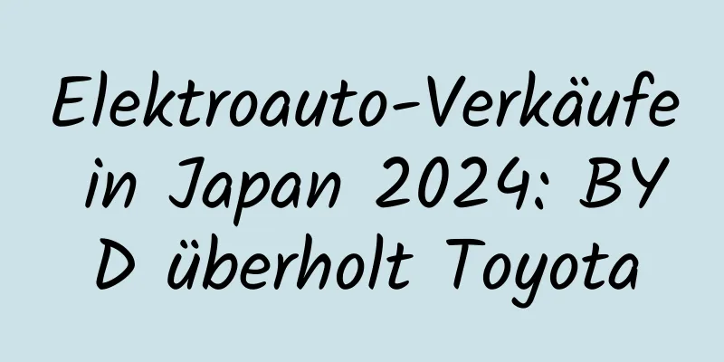 Elektroauto-Verkäufe in Japan 2024: BYD überholt Toyota