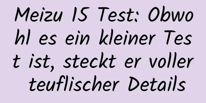 Meizu 15 Test: Obwohl es ein kleiner Test ist, steckt er voller teuflischer Details