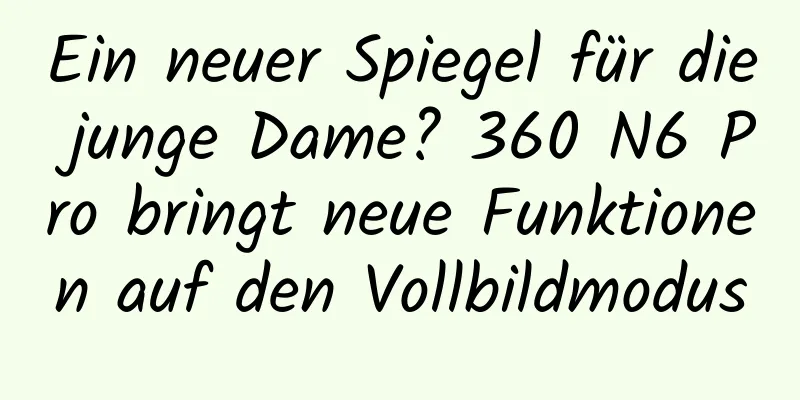 Ein neuer Spiegel für die junge Dame? 360 N6 Pro bringt neue Funktionen auf den Vollbildmodus
