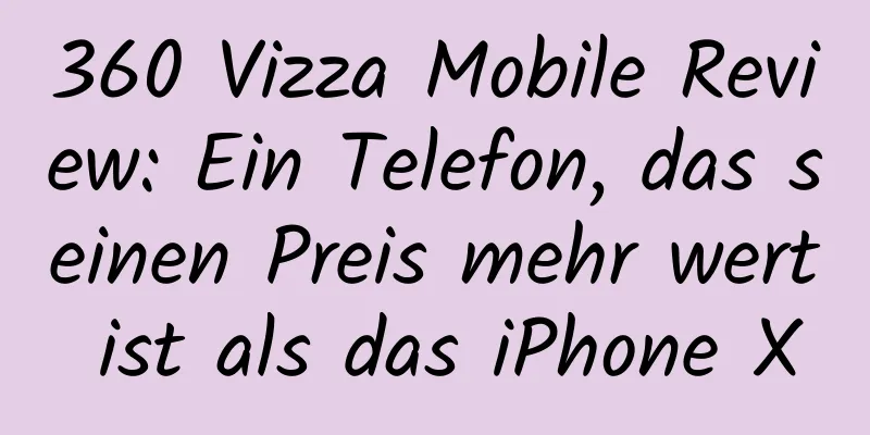 360 Vizza Mobile Review: Ein Telefon, das seinen Preis mehr wert ist als das iPhone X