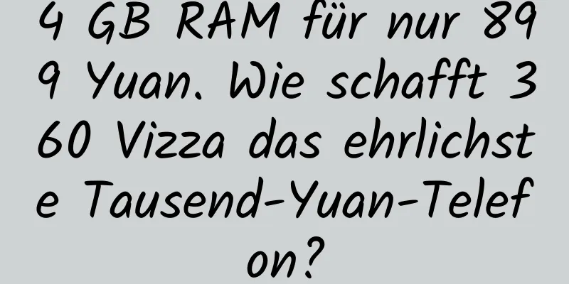 4 GB RAM für nur 899 Yuan. Wie schafft 360 Vizza das ehrlichste Tausend-Yuan-Telefon?