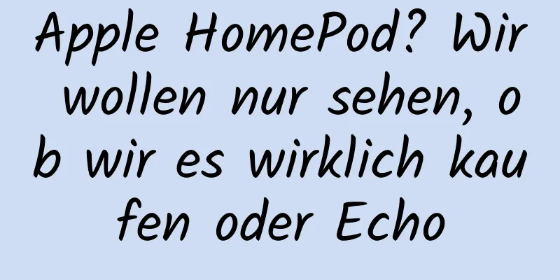 Apple HomePod? Wir wollen nur sehen, ob wir es wirklich kaufen oder Echo