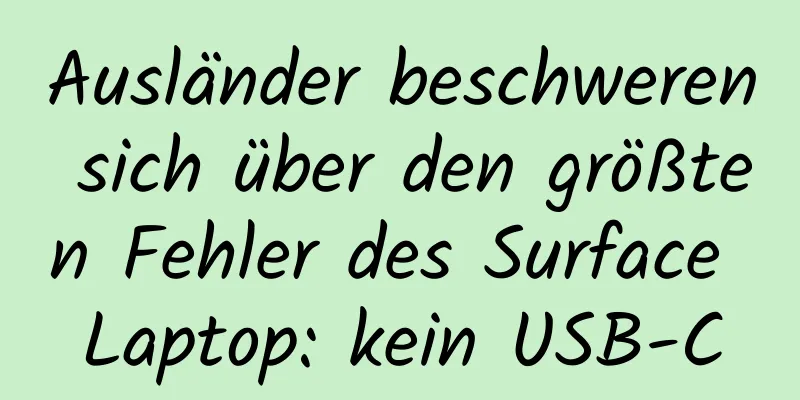 Ausländer beschweren sich über den größten Fehler des Surface Laptop: kein USB-C