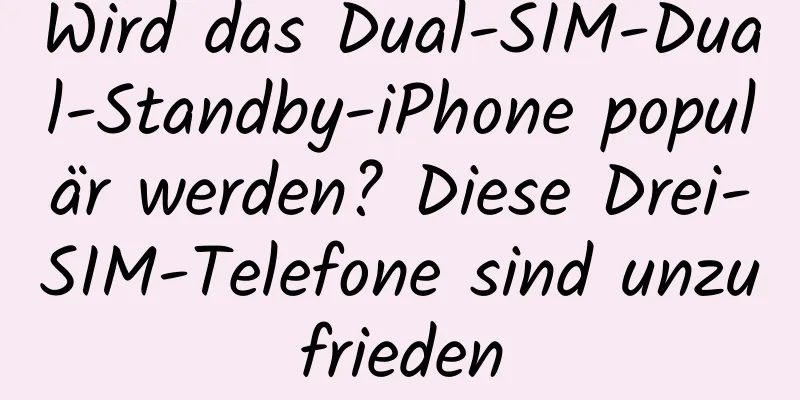 Wird das Dual-SIM-Dual-Standby-iPhone populär werden? Diese Drei-SIM-Telefone sind unzufrieden