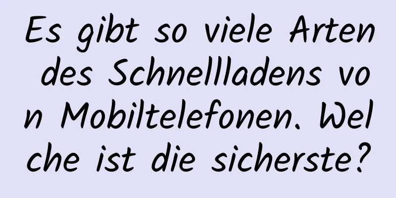 Es gibt so viele Arten des Schnellladens von Mobiltelefonen. Welche ist die sicherste?