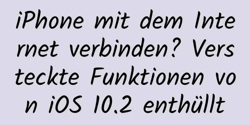iPhone mit dem Internet verbinden? Versteckte Funktionen von iOS 10.2 enthüllt