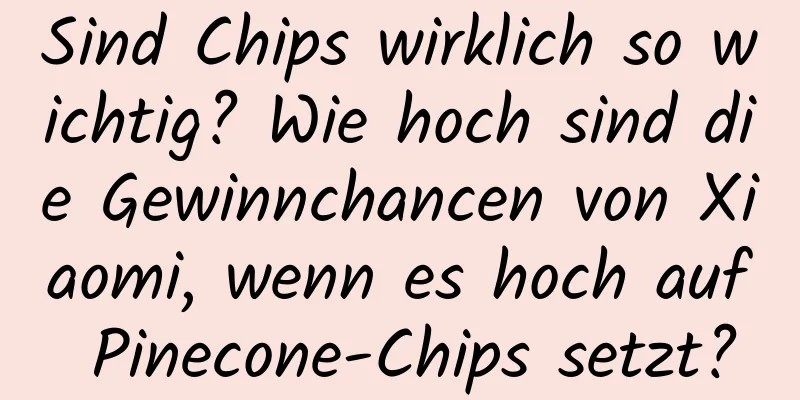 Sind Chips wirklich so wichtig? Wie hoch sind die Gewinnchancen von Xiaomi, wenn es hoch auf Pinecone-Chips setzt?