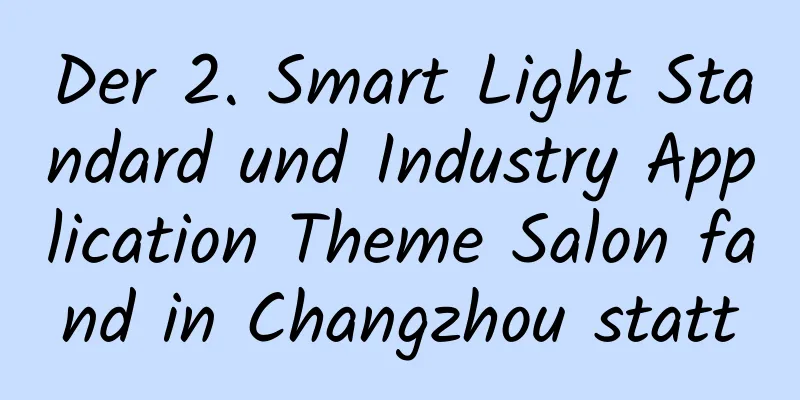 Der 2. Smart Light Standard und Industry Application Theme Salon fand in Changzhou statt