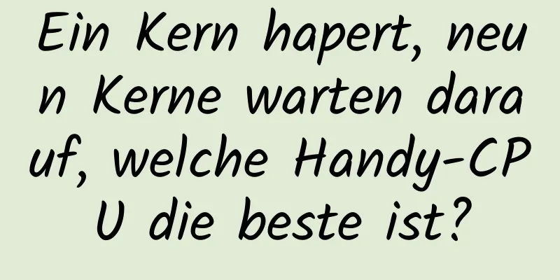 Ein Kern hapert, neun Kerne warten darauf, welche Handy-CPU die beste ist?