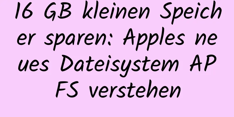 16 GB kleinen Speicher sparen: Apples neues Dateisystem APFS verstehen