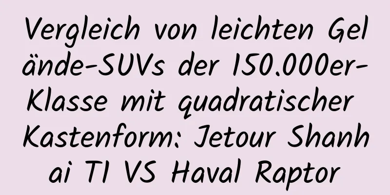 Vergleich von leichten Gelände-SUVs der 150.000er-Klasse mit quadratischer Kastenform: Jetour Shanhai T1 VS Haval Raptor