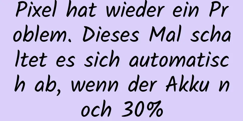 Pixel hat wieder ein Problem. Dieses Mal schaltet es sich automatisch ab, wenn der Akku noch 30%